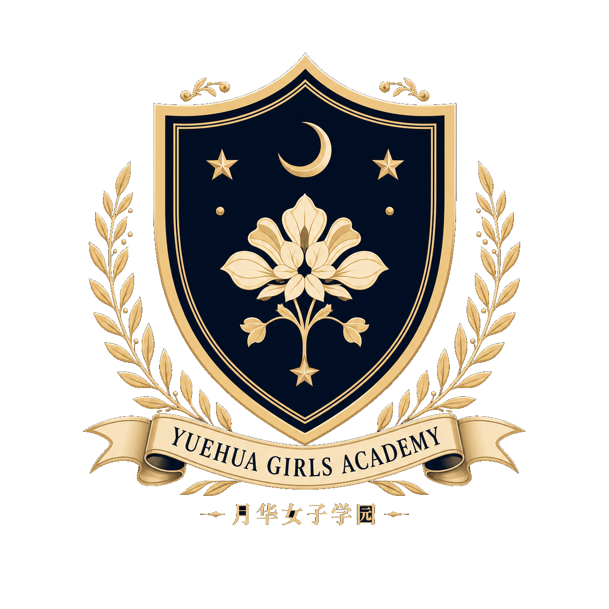 月华女子学园校徽