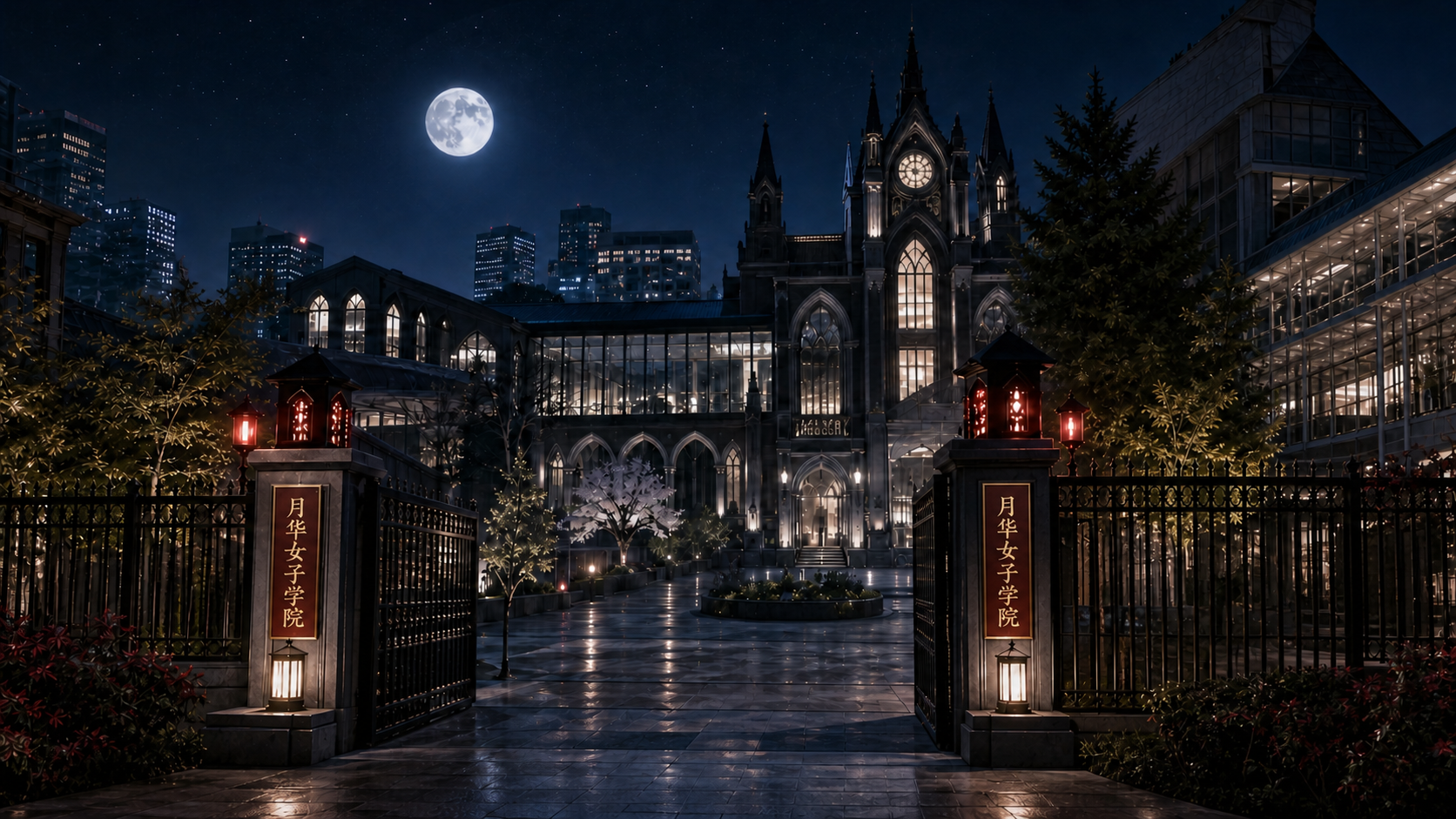 学生在图书馆夜间学习
